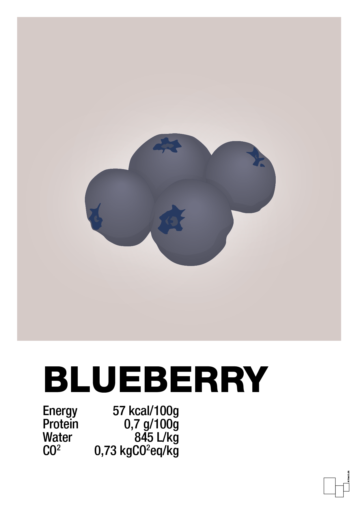 plakat: blueberry nutrition og miljø - broken beige-Ingredienser-A1two3
