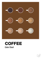 plakat: coffee color chart - dark brown-Kaffe-A1two3