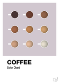 plakat: coffee color chart - dusty lilac-Kaffe-A1two3