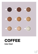 plakat: coffee color chart - dusty lilac-Kaffe-A1two3