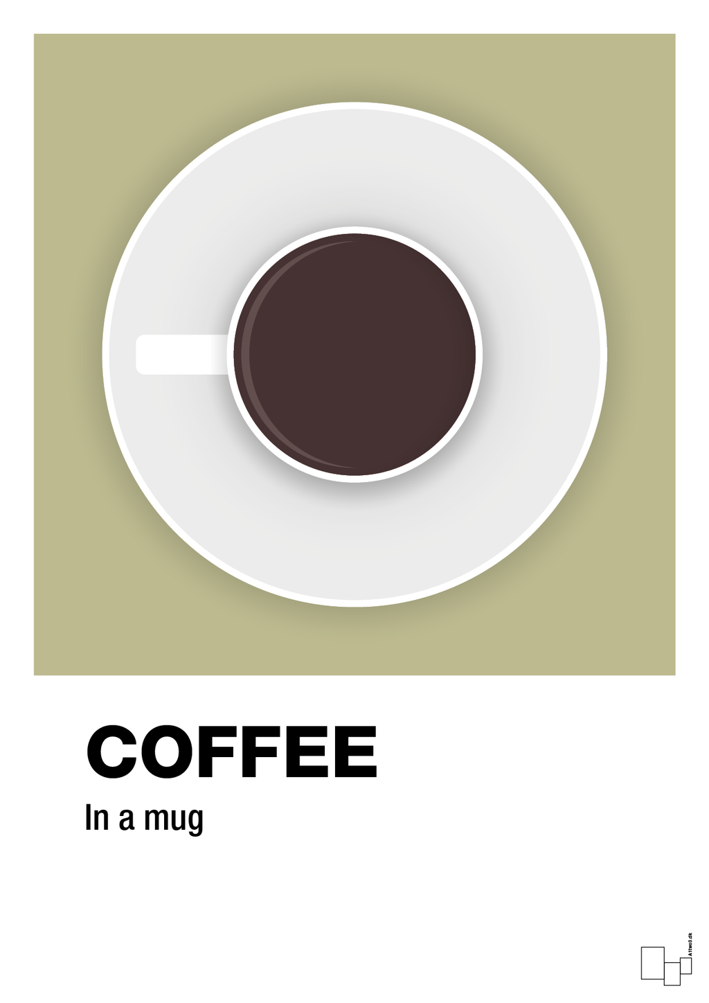 plakat: coffee in a mug - back to nature-Kaffe-A1two3