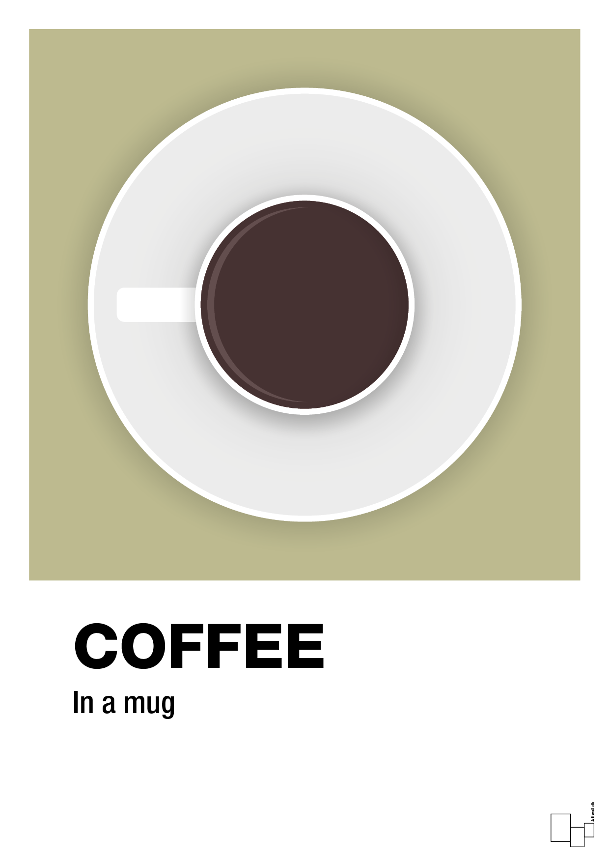 plakat: coffee in a mug - back to nature-Kaffe-A1two3