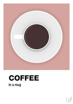 plakat: coffee in a mug - bubble shell-Kaffe-A1two3