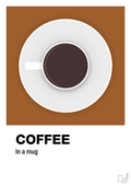plakat: coffee in a mug - cognac-Kaffe-A1two3