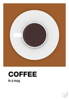 plakat: coffee in a mug - cognac-Kaffe-A1two3