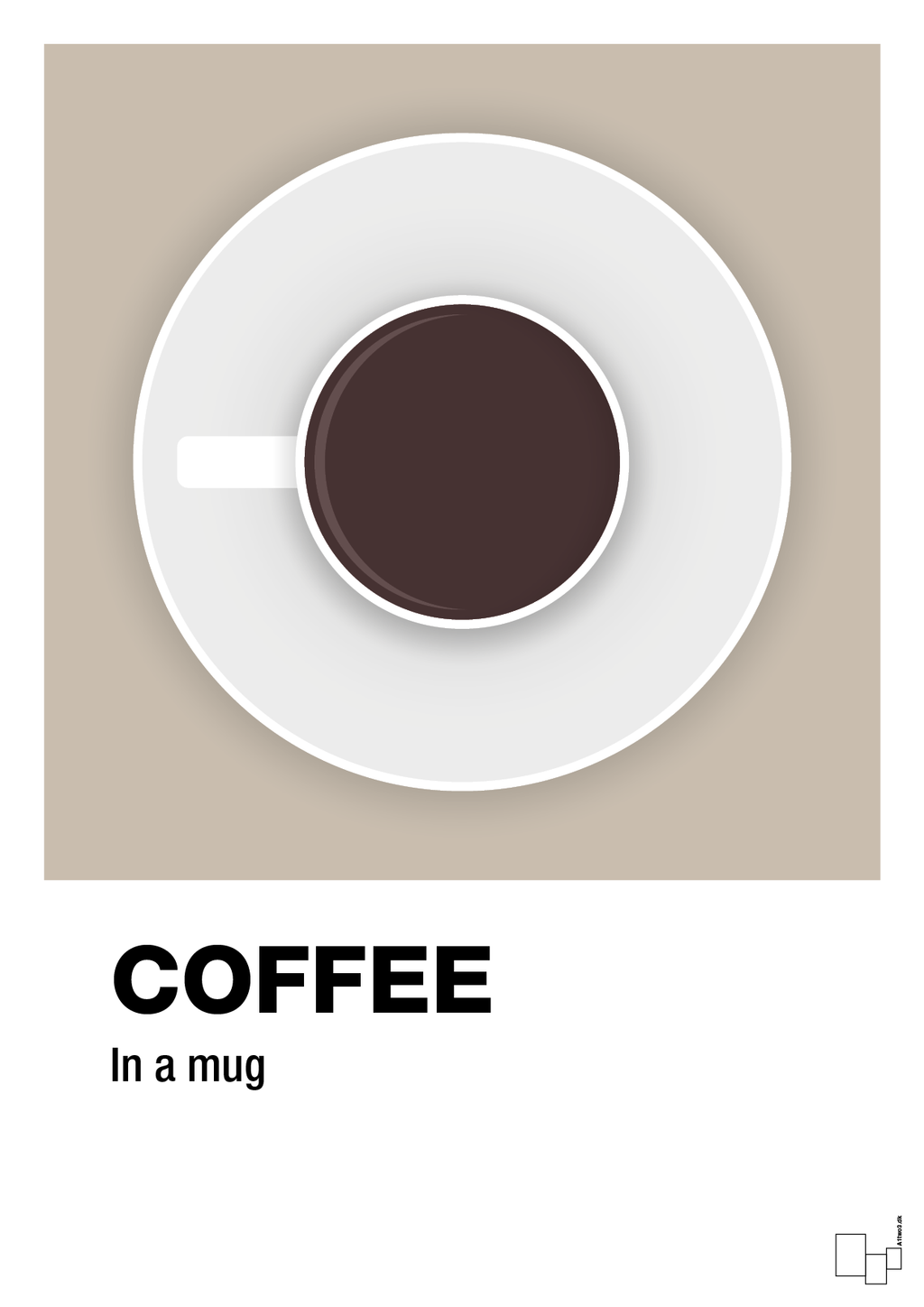 plakat: coffee in a mug - creamy mushroom-Kaffe-A1two3