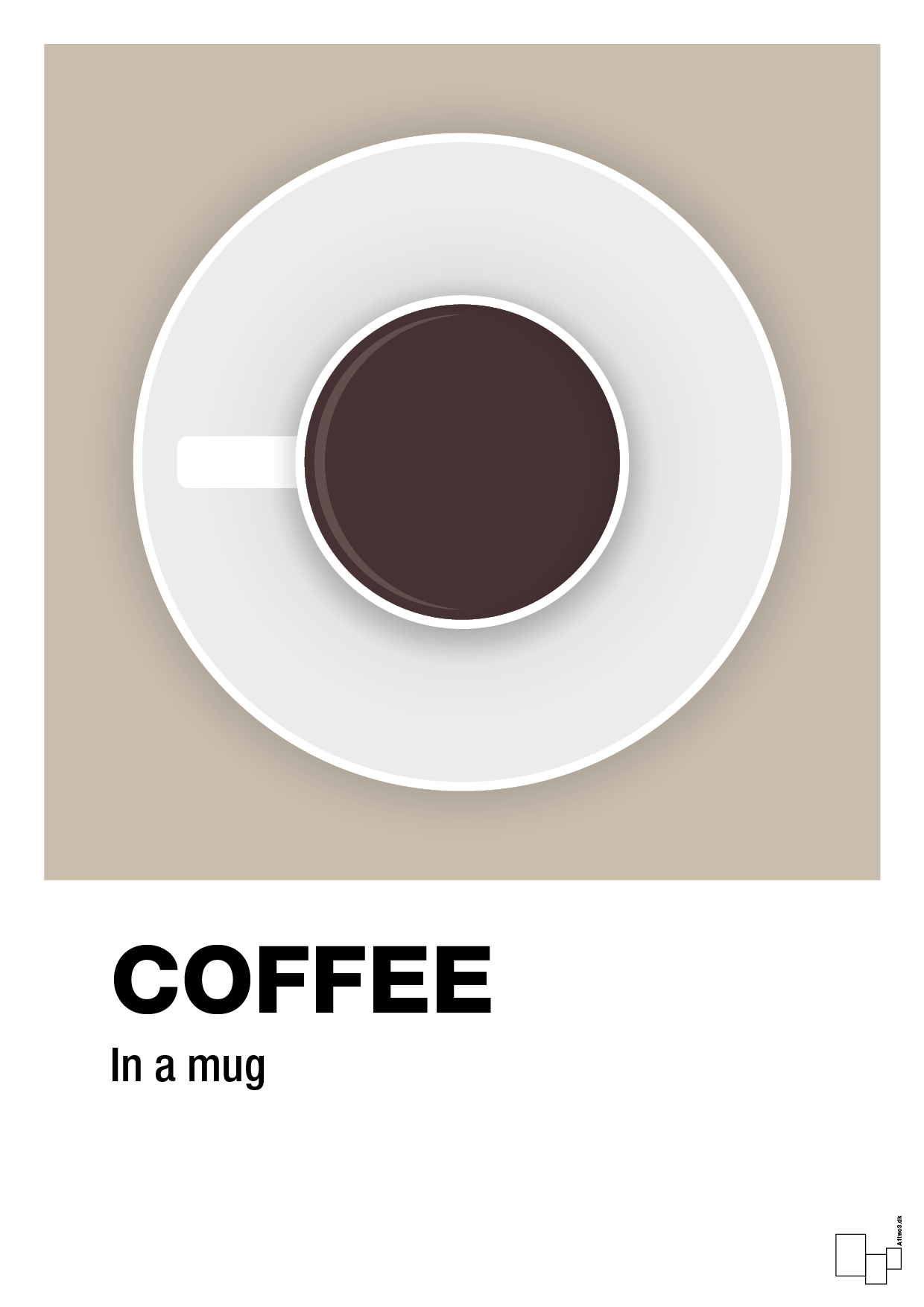 plakat: coffee in a mug - creamy mushroom-Kaffe-A1two3