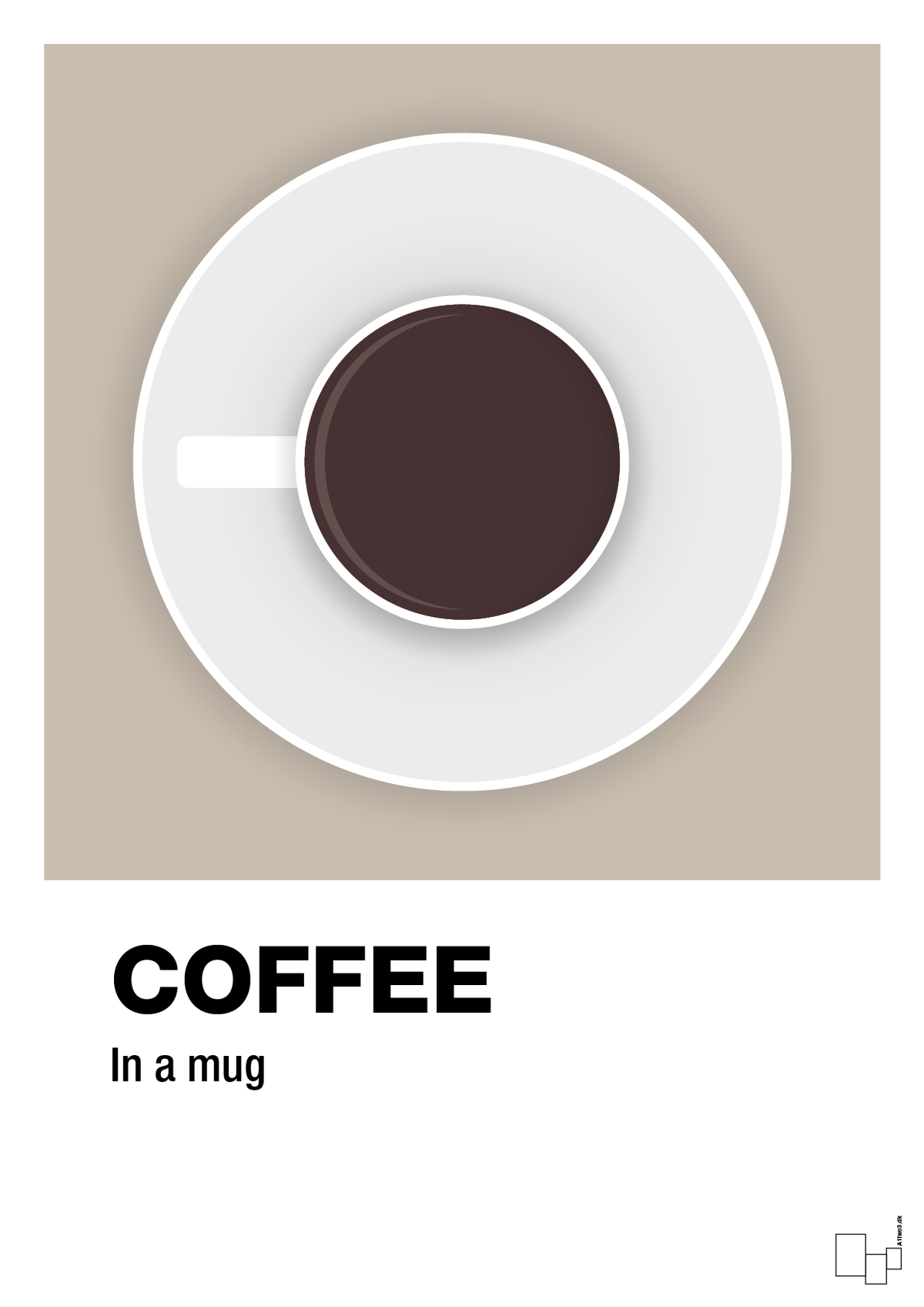 plakat: coffee in a mug - creamy mushroom-Kaffe-A1two3