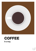 plakat: coffee in a mug - dark brown-Kaffe-A1two3