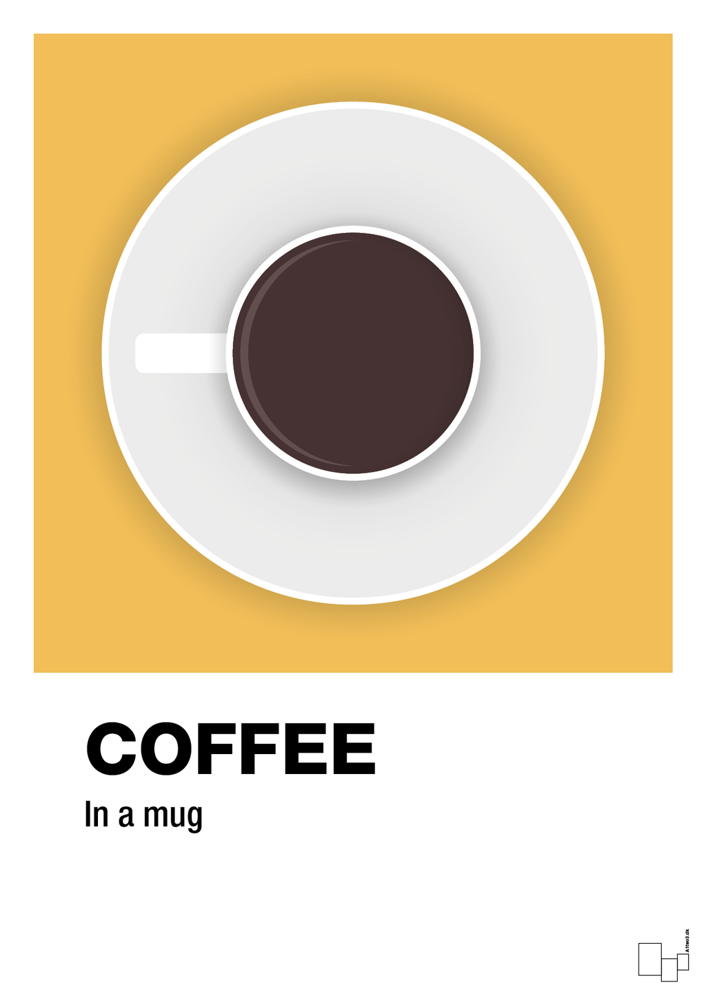 plakat: coffee in a mug - honeycomb-Kaffe-A1two3