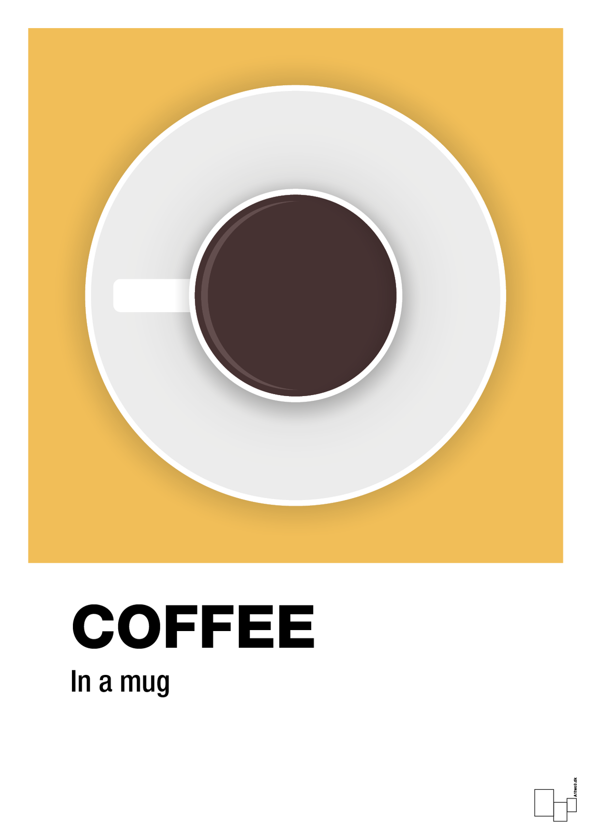 plakat: coffee in a mug - honeycomb-Kaffe-A1two3