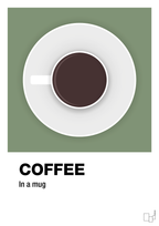 plakat: coffee in a mug - jade-Kaffe-A1two3