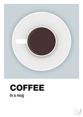 plakat: coffee in a mug - light drizzle-Kaffe-A1two3