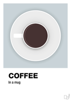 plakat: coffee in a mug - light drizzle-Kaffe-A1two3