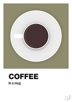plakat: coffee in a mug - misty forrest-Kaffe-A1two3