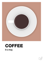 plakat: coffee in a mug - powder-Kaffe-A1two3