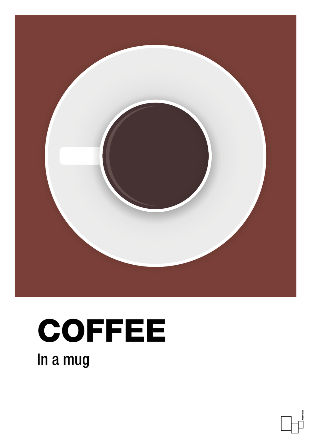 plakat: coffee in a mug - red pepper-Kaffe-A1two3