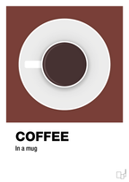 plakat: coffee in a mug - red pepper-Kaffe-A1two3