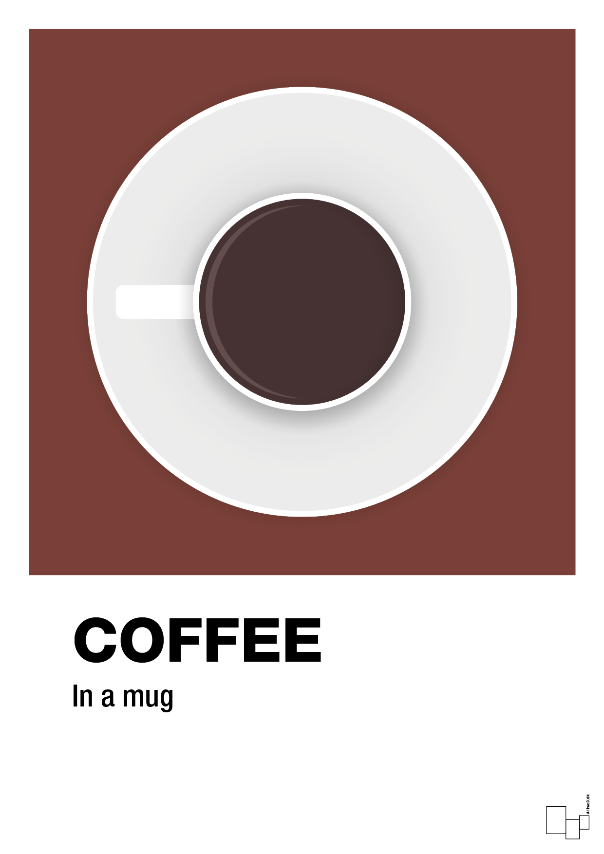 plakat: coffee in a mug - red pepper-Kaffe-A1two3