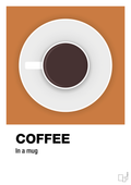 plakat: coffee in a mug - rumba orange-Kaffe-A1two3