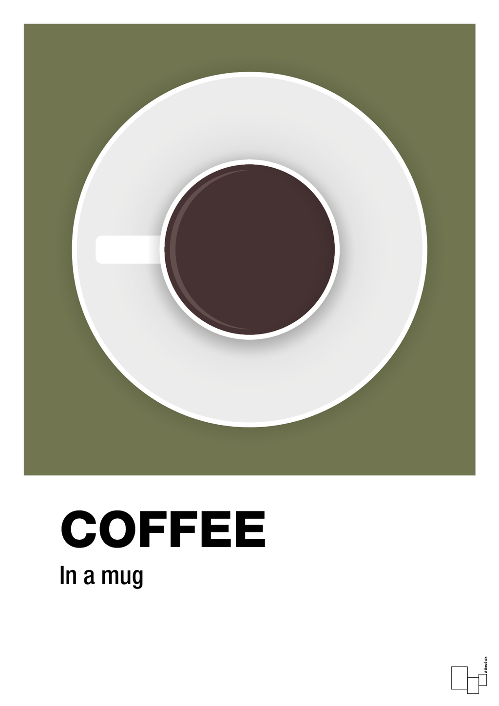 plakat: coffee in a mug - secret meadow-Kaffe-A1two3