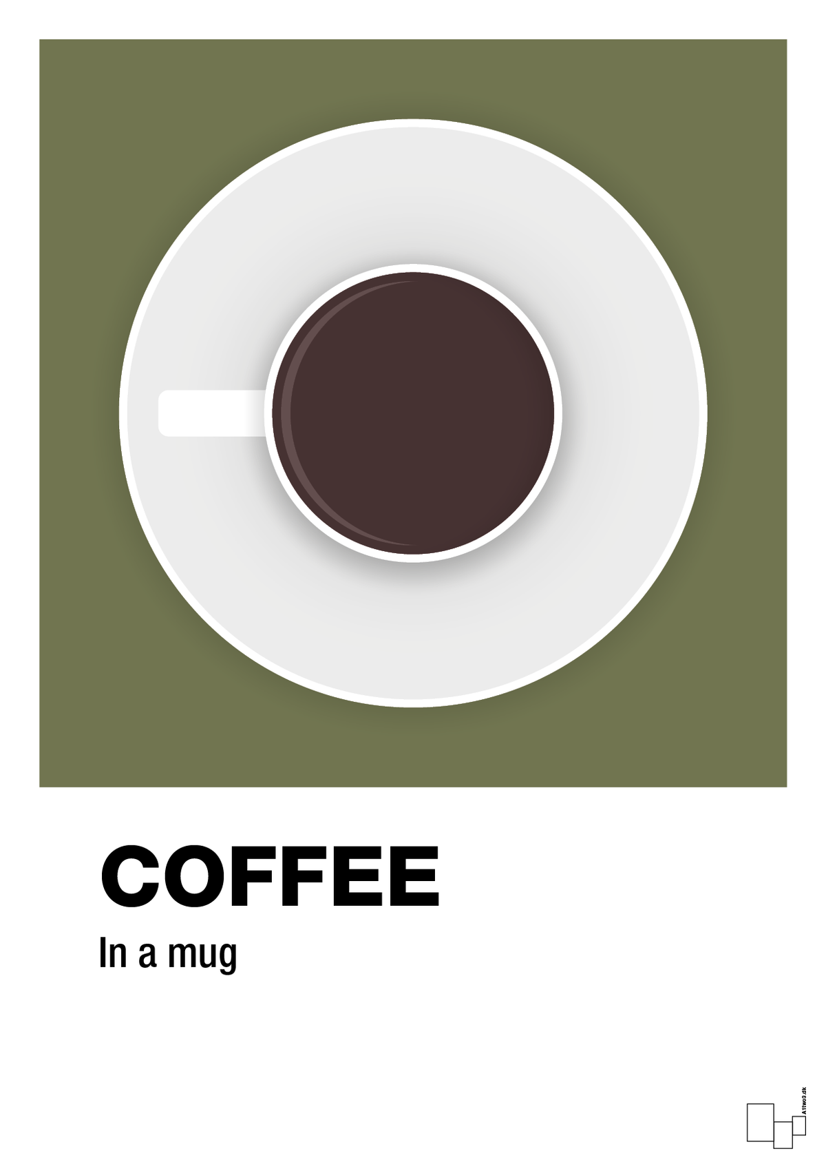 plakat: coffee in a mug - secret meadow-Kaffe-A1two3