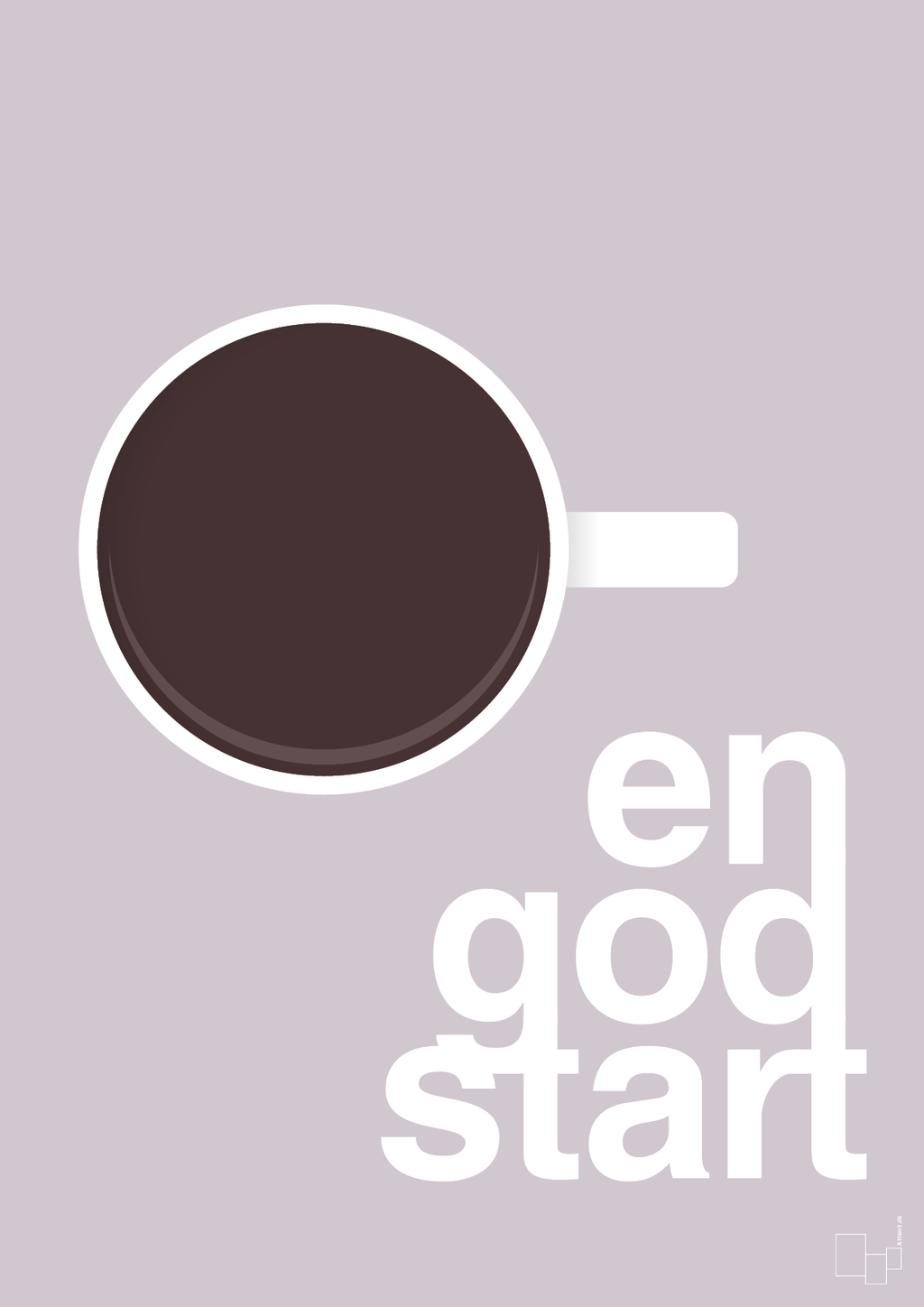 plakat: en god start - dusty lilac-Ingredienser-A1two3