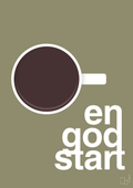 plakat: en god start - misty forrest-Kaffe-A1two3