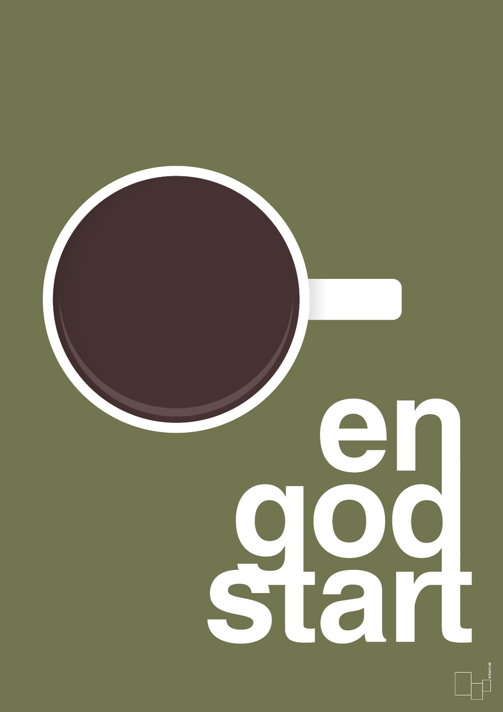 plakat: en god start - secret meadow-Kaffe-A1two3