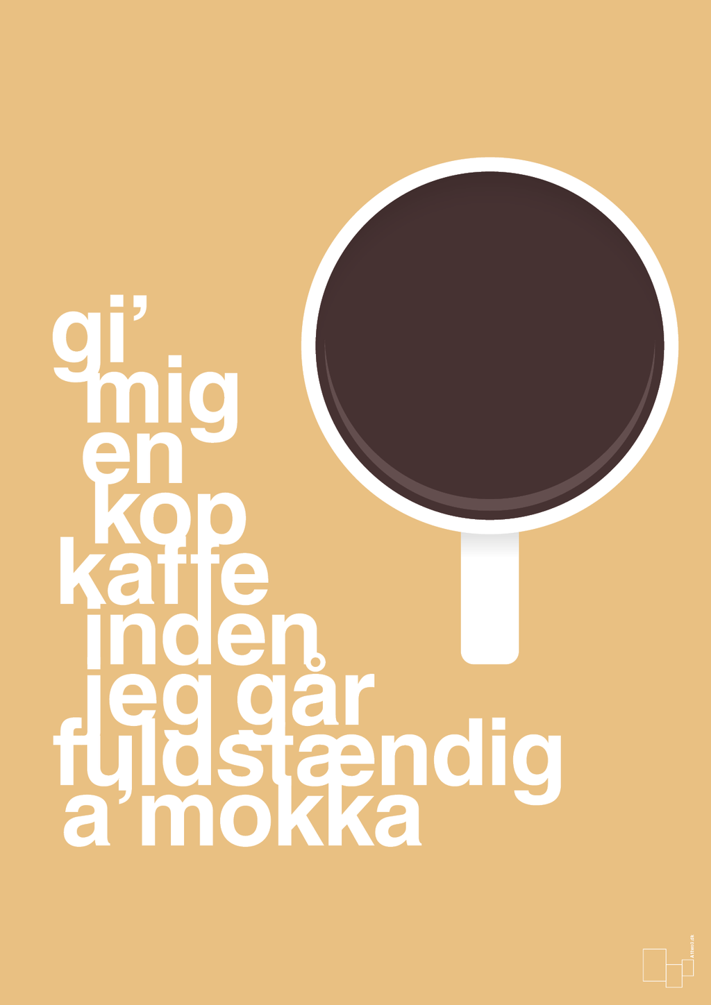 plakat: gi mig en kop kaffe inden jeg går fuldstændig amokka - charismatic-Kaffe-A1two3