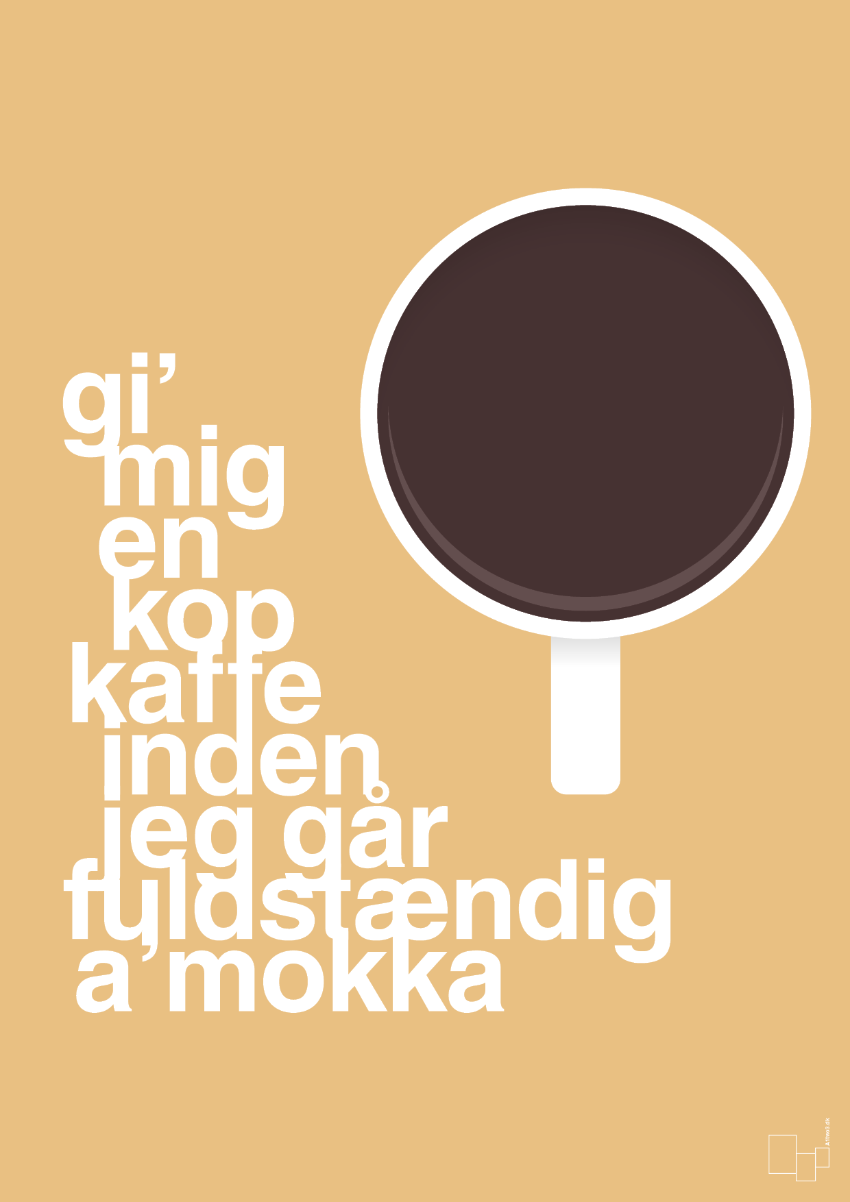 plakat: gi mig en kop kaffe inden jeg går fuldstændig amokka - charismatic-Kaffe-A1two3