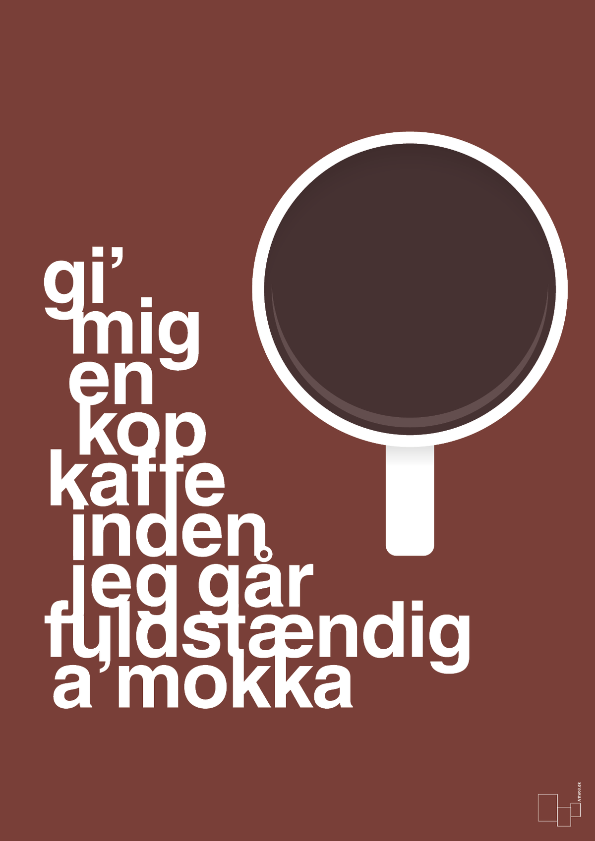 plakat: gi mig en kop kaffe inden jeg går fuldstændig amokka - red pepper-Kaffe-A1two3