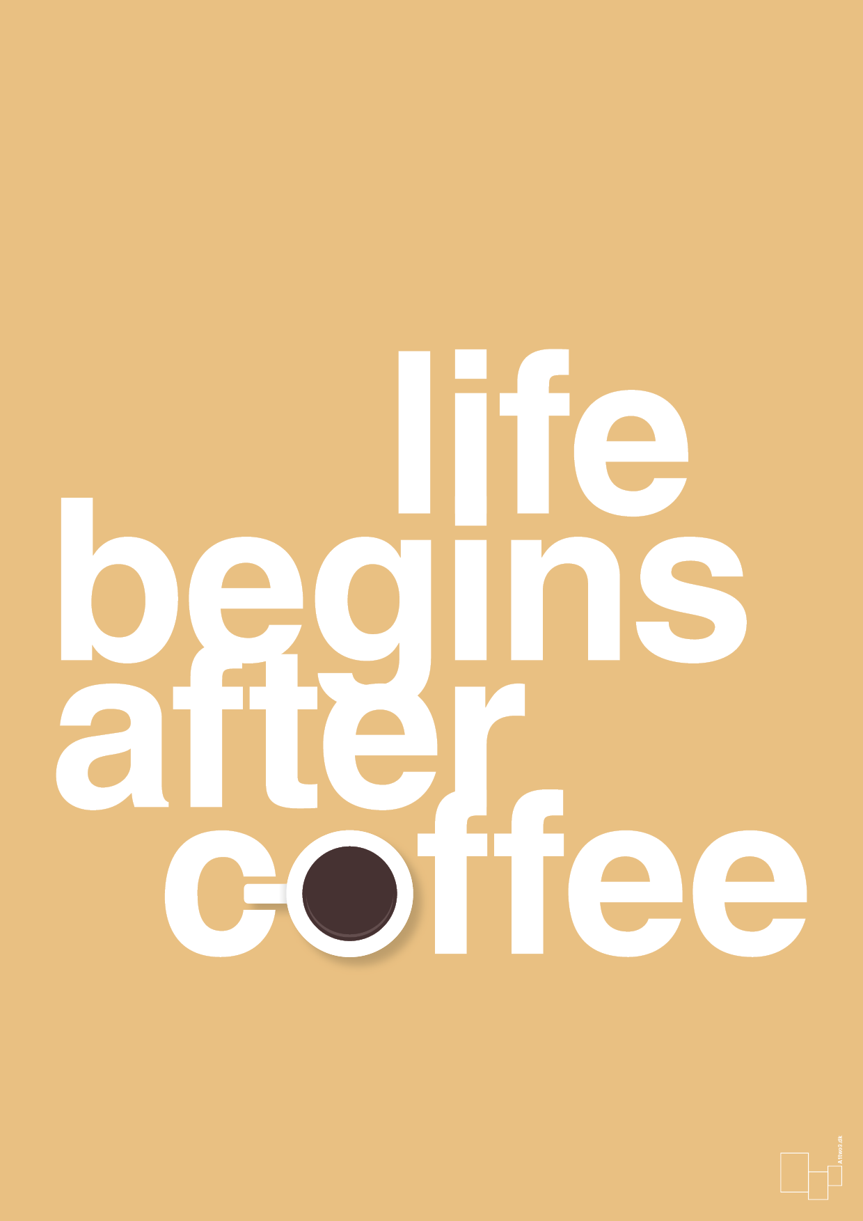 plakat: life begins after coffee - charismatic-Kaffe-A1two3