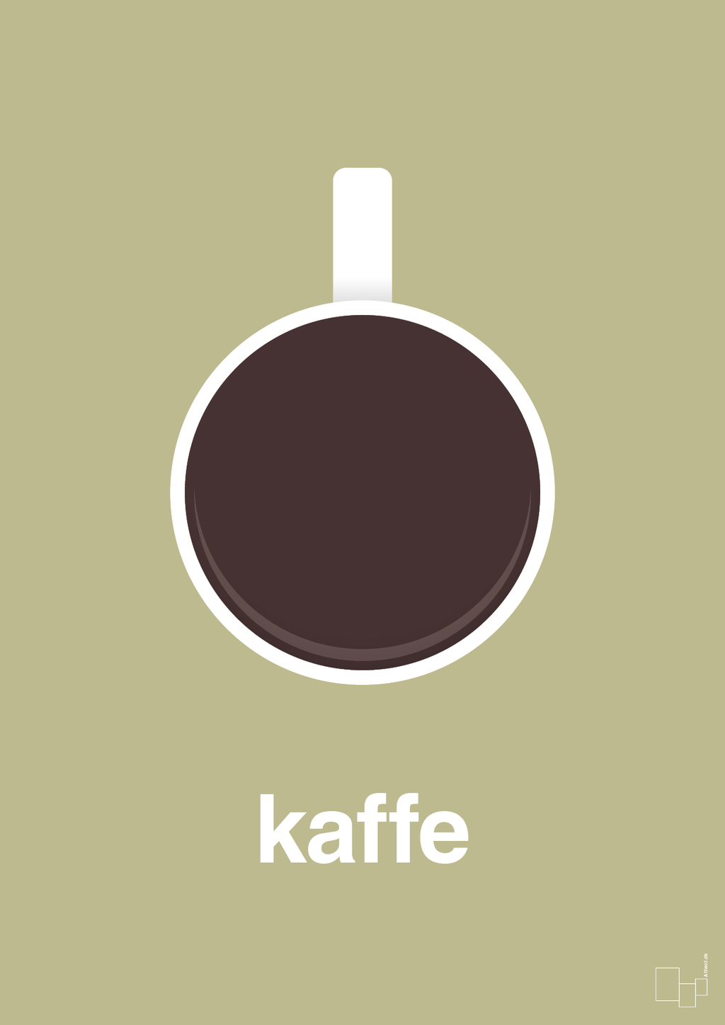 plakat: kaffe kop - back to nature-Kaffe-A1two3