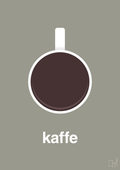 plakat: kaffe kop - battleship gray-Kaffe-A1two3