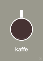 plakat: kaffe kop - battleship gray-Kaffe-A1two3