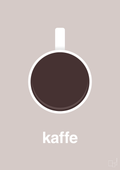 plakat: kaffe kop - broken beige-Kaffe-A1two3