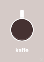 plakat: kaffe kop - broken beige-Kaffe-A1two3