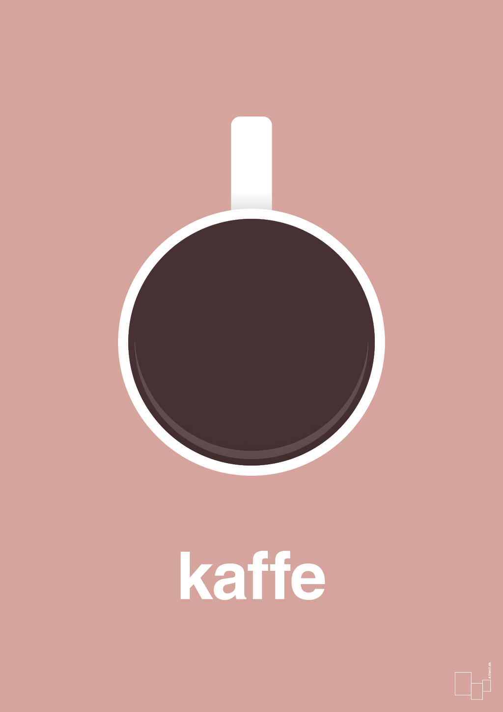 plakat: kaffe kop - bubble shell-Kaffe-A1two3