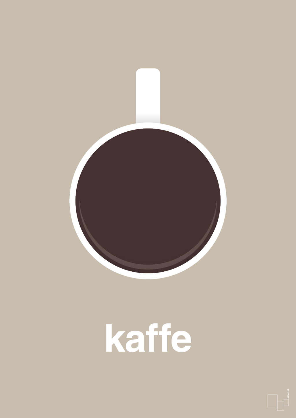 plakat: kaffe kop - creamy mushroom-Kaffe-A1two3