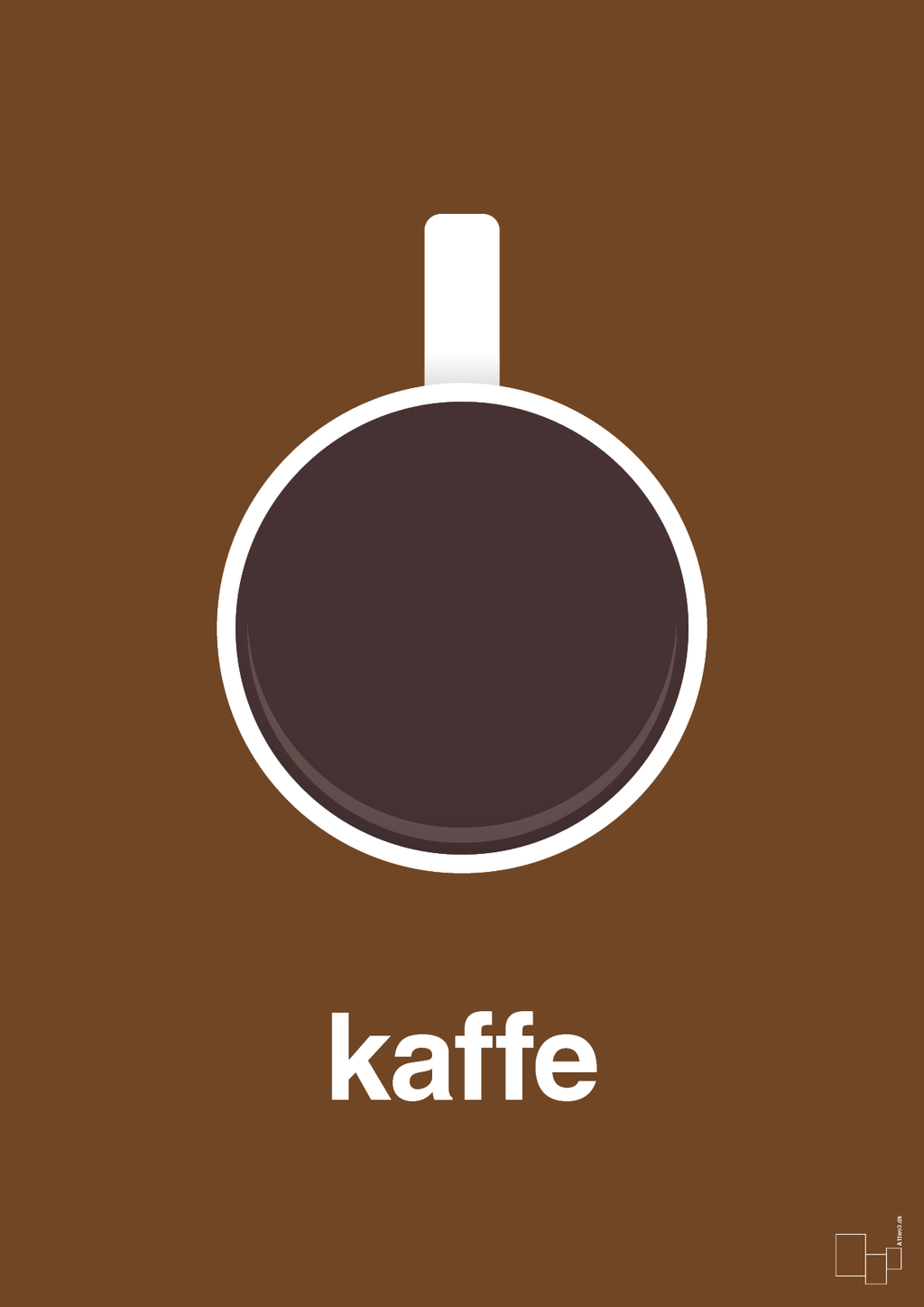 plakat: kaffe kop - dark brown-Kaffe-A1two3