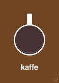 plakat: kaffe kop - dark brown-Kaffe-A1two3