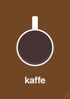 plakat: kaffe kop - dark brown-Kaffe-A1two3