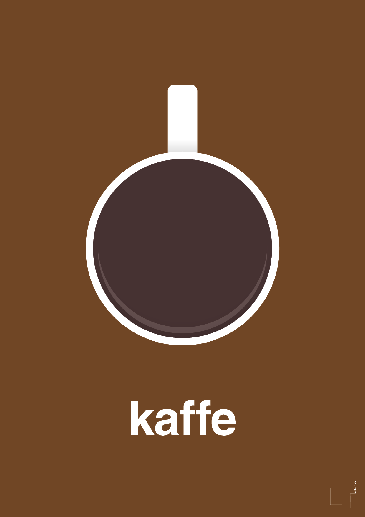 plakat: kaffe kop - dark brown-Kaffe-A1two3