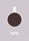 plakat: kaffe kop - dusty lilac-Kaffe-A1two3