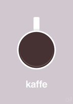 plakat: kaffe kop - dusty lilac-Kaffe-A1two3