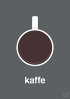 plakat: kaffe kop - graphic charcoal-Kaffe-A1two3
