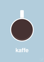 plakat: kaffe kop - heavenly blue-Kaffe-A1two3