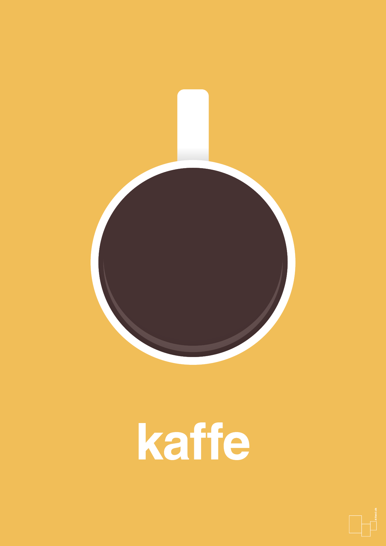 plakat: kaffe kop - honeycomb-Kaffe-A1two3