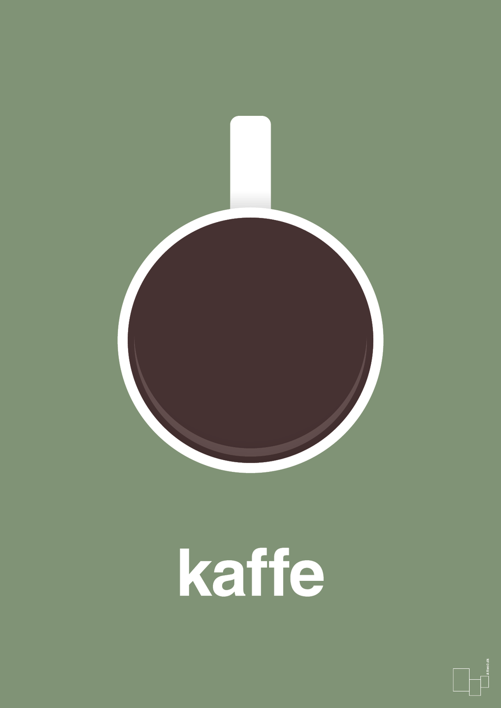plakat: kaffe kop - jade-Kaffe-A1two3